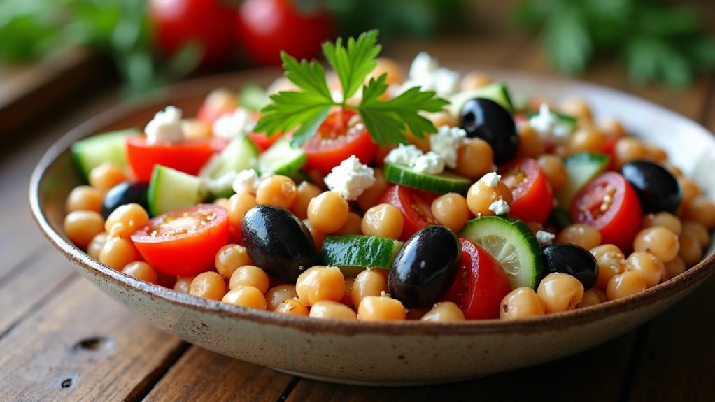 chickpea salad with feta