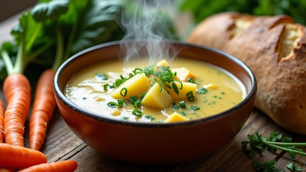 comforting potato leek soup