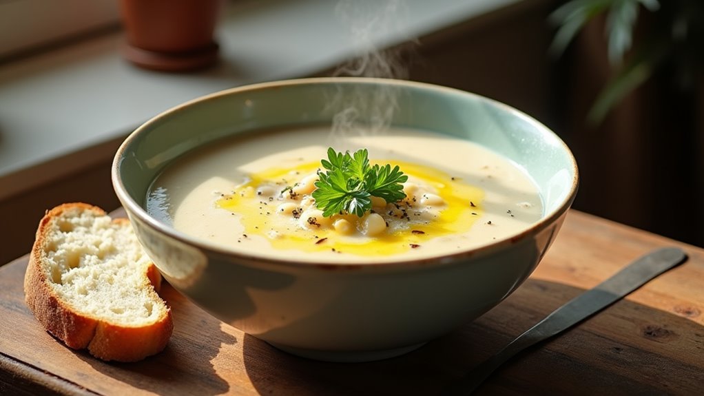 creamy cauliflower bean soup