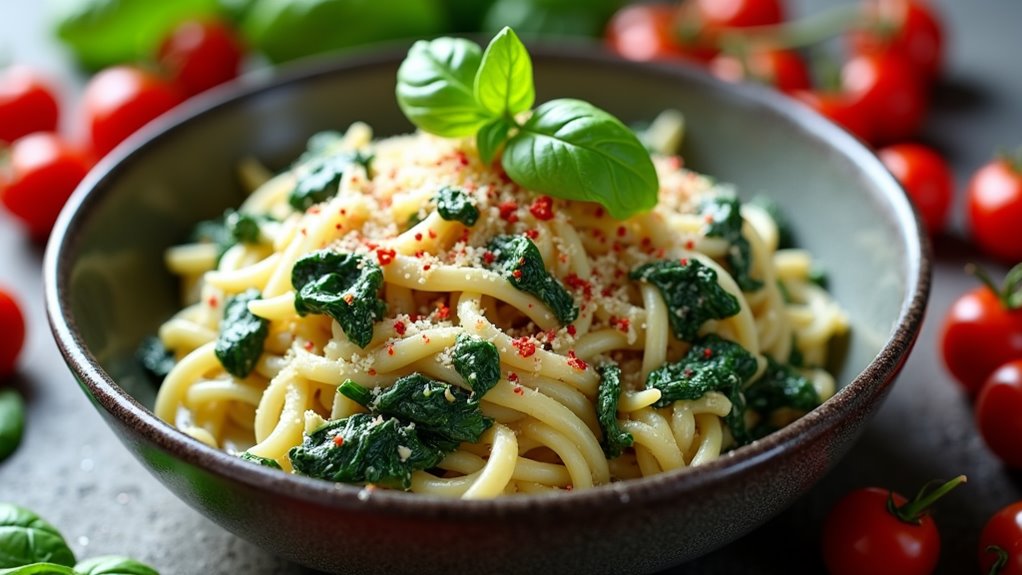 creamy spinach artichoke pasta