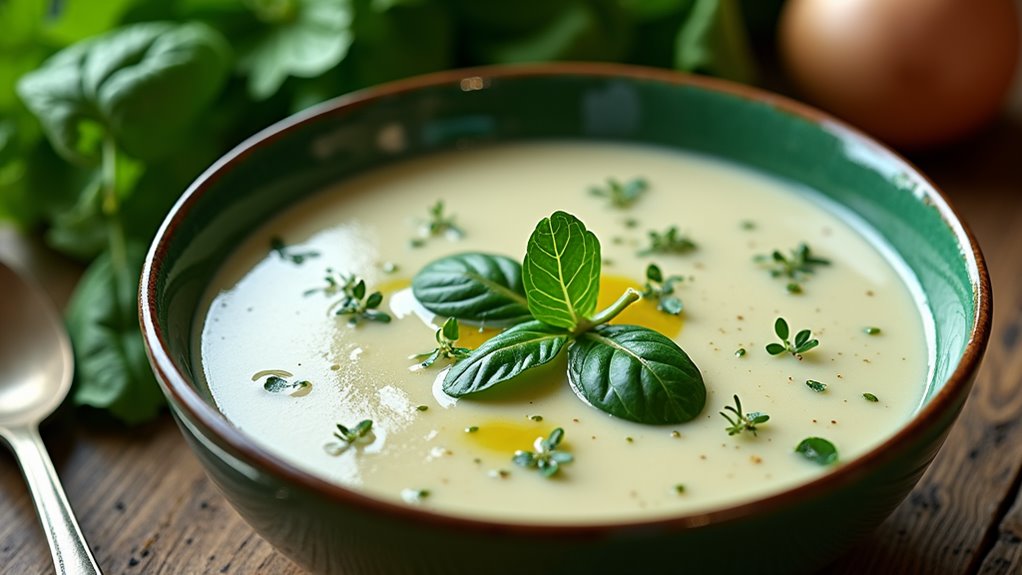 creamy spinach cauliflower soup