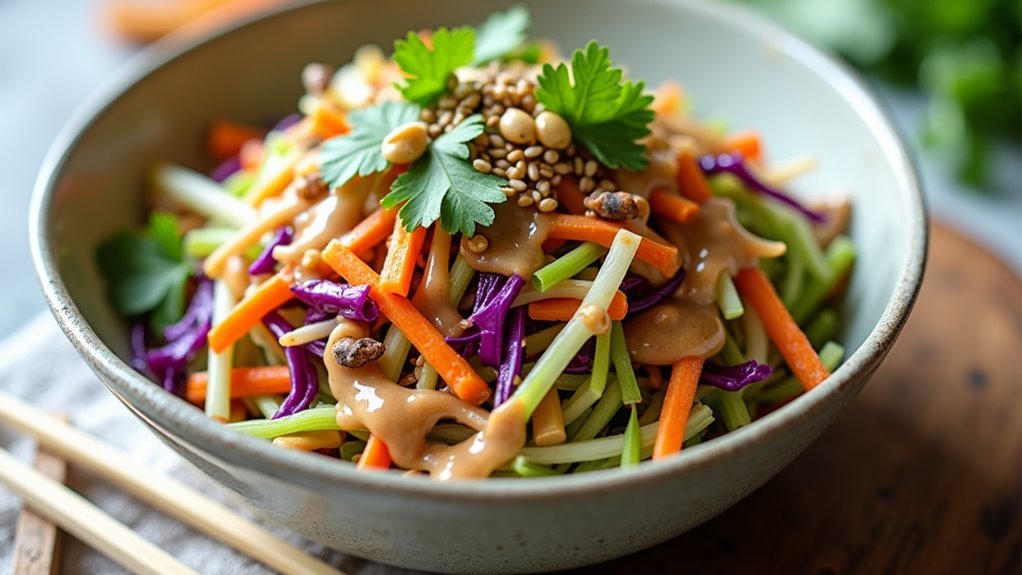 crispy salad with dressing