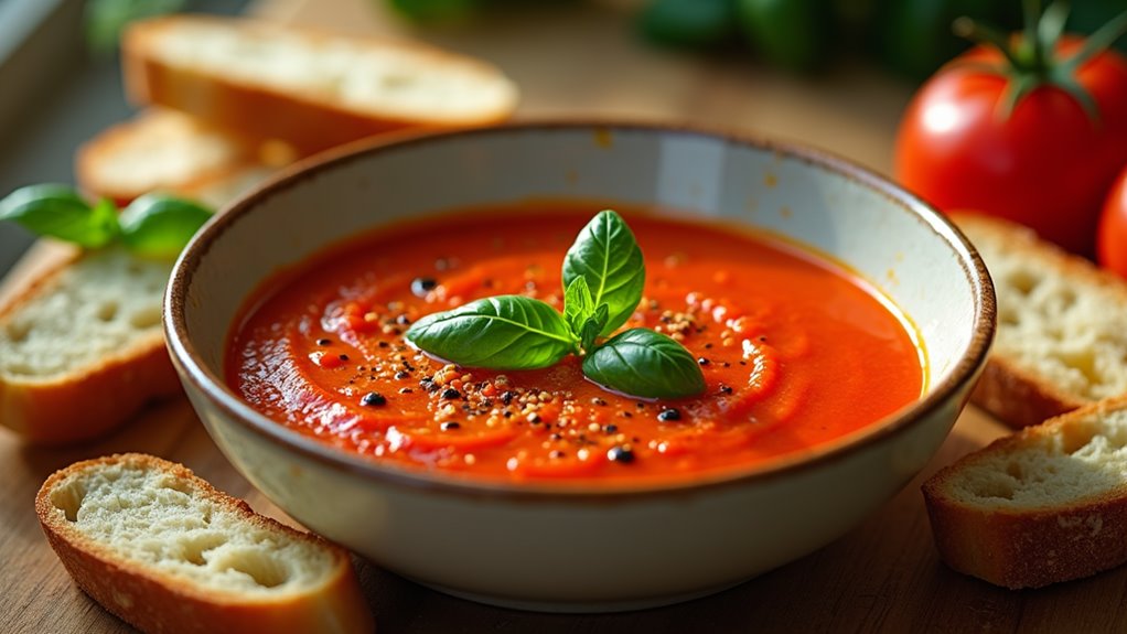 delicious tomato basil soup