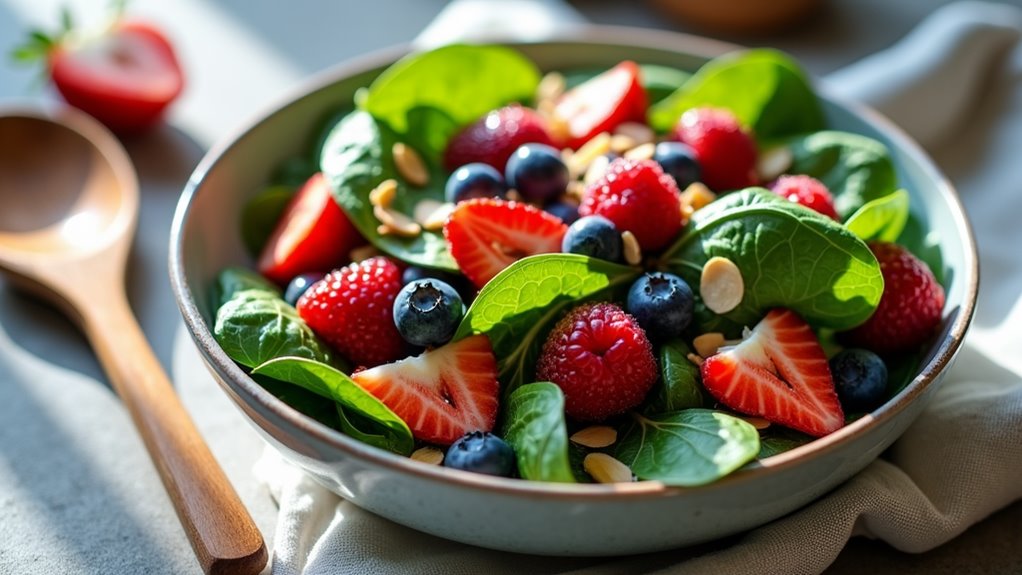 fresh berry spinach salad