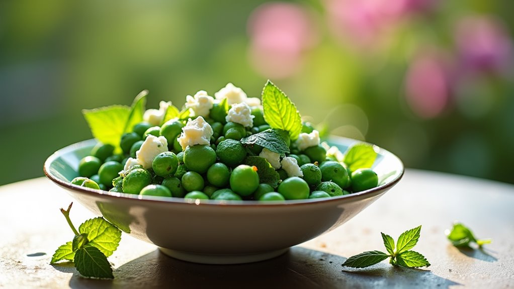 fresh pea mint salad