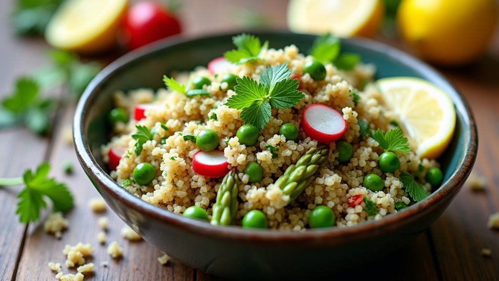 fresh quinoa vegetable salad