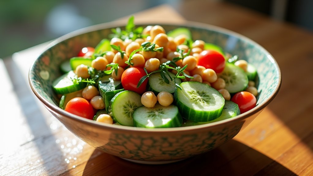 fresh vegetable protein salad
