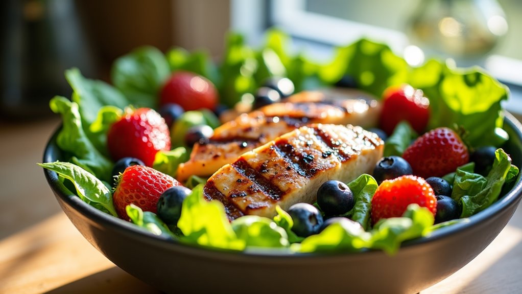 grilled chicken berry salad