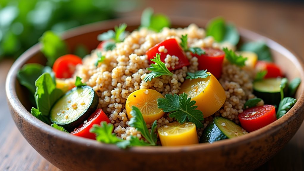 healthy quinoa vegetable salad