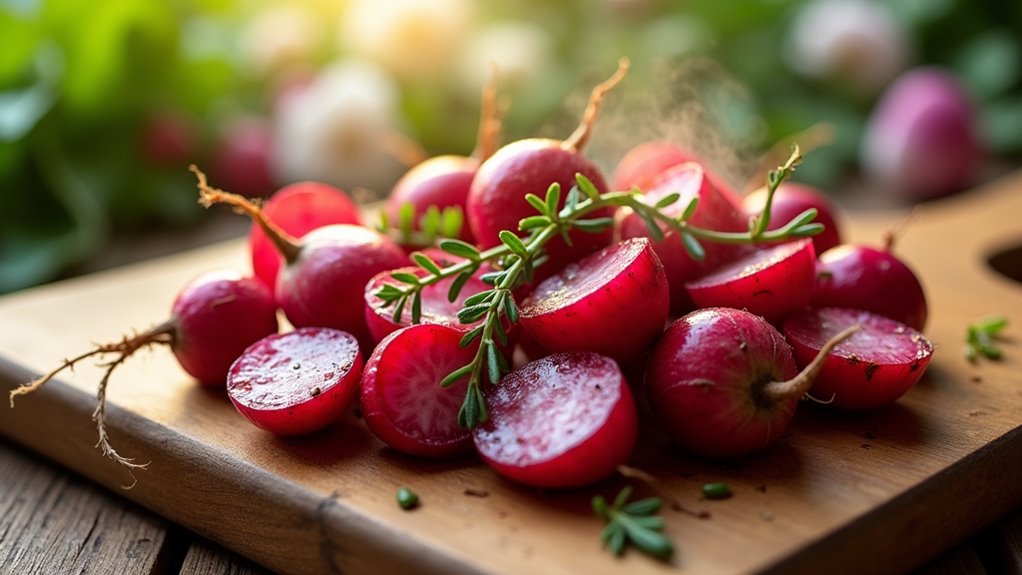 herb infused roasted radishes recipe