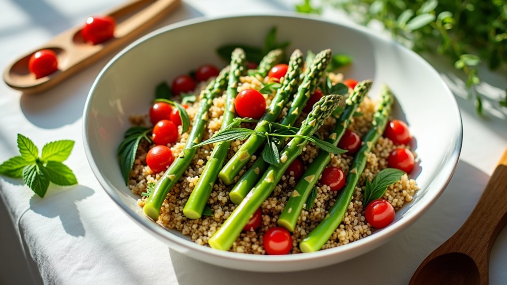 nutritious quinoa asparagus salad