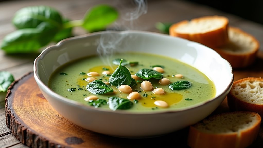 nutritious spinach bean soup