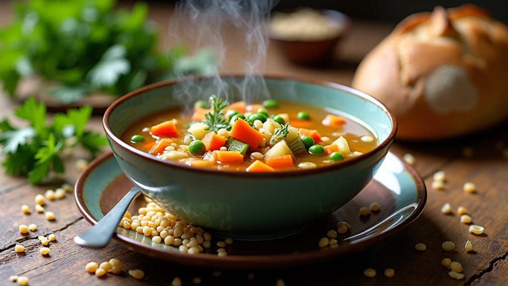 nutritious vegetable barley soup