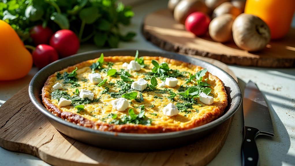 savory frittata with feta